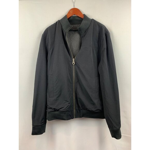 Reversible Mens Bomber Jacket With Zip Closure & Ribbed Collar - Picture 1 of 4